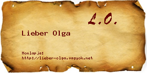 Lieber Olga névjegykártya