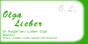 olga lieber business card